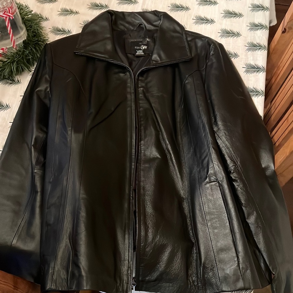 100% genuine leather East 5th black leather jacket NEW WITH TAGS